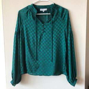 Great Jones Emerald Polka Dot Blouse - Size XS